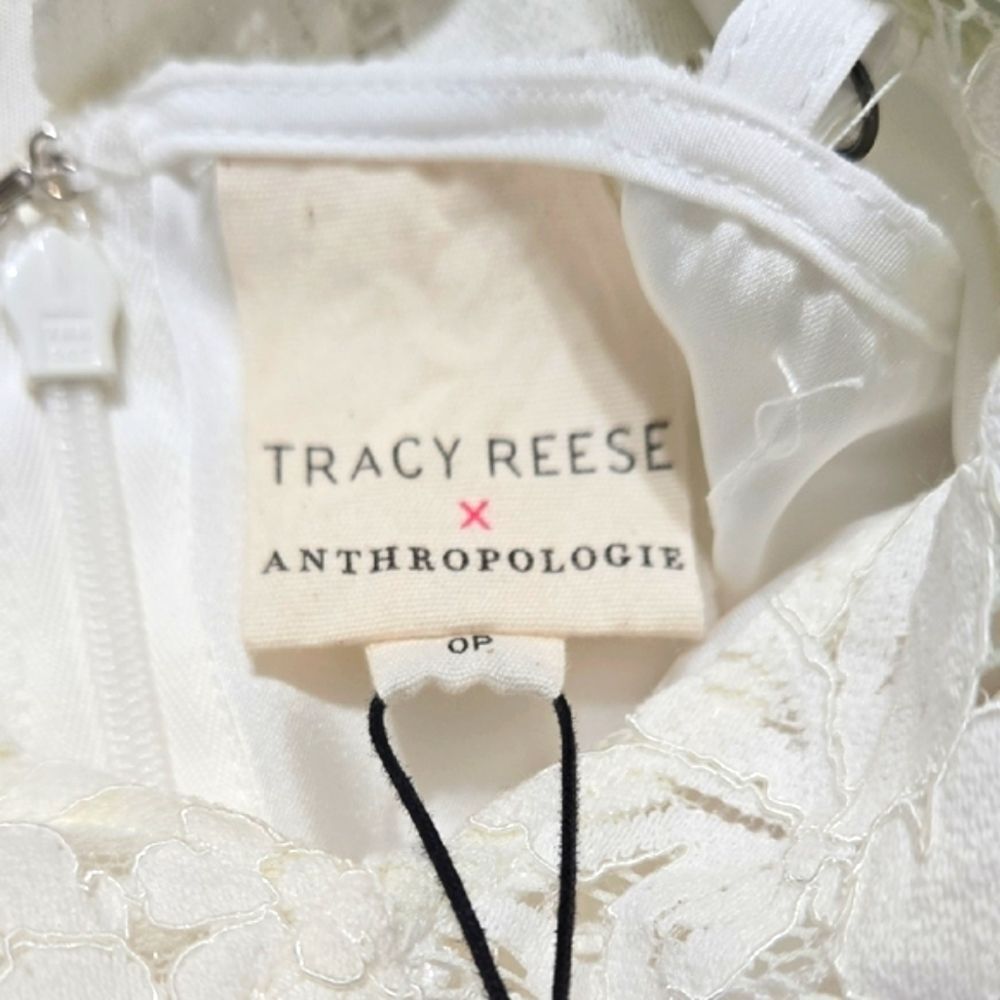 Tracy Reese x Anthropologie Adeline‎ White Lace Embroidered Mini Dress Sz 0P NWT - Picture 6 of 12
